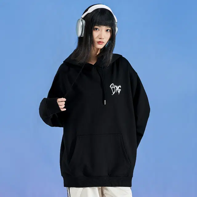 三体 你们是虫子系列 美式复古休闲宽松趣味字母印花多巴胺连帽基础口袋长袖重磅卫衣 男女同款