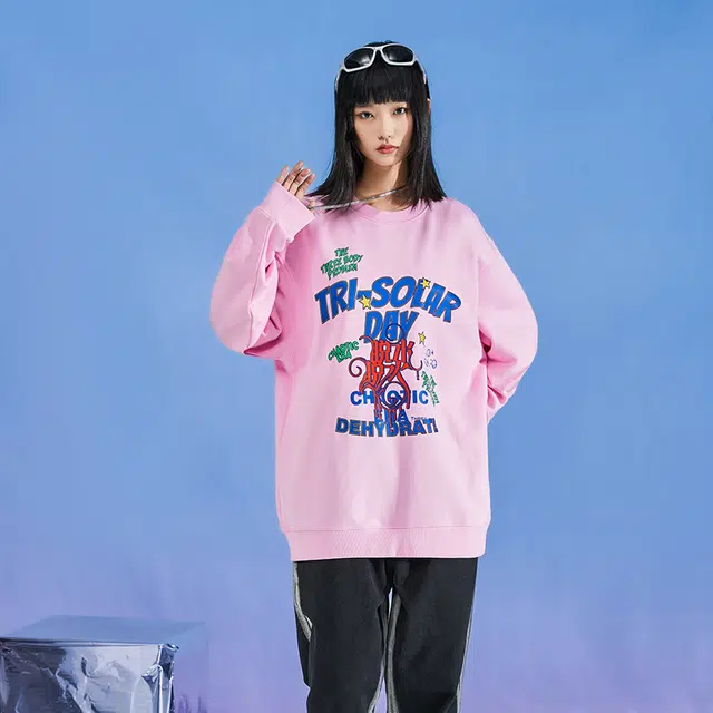 三体 休闲简约时尚舒适宽松卫衣 男女同款