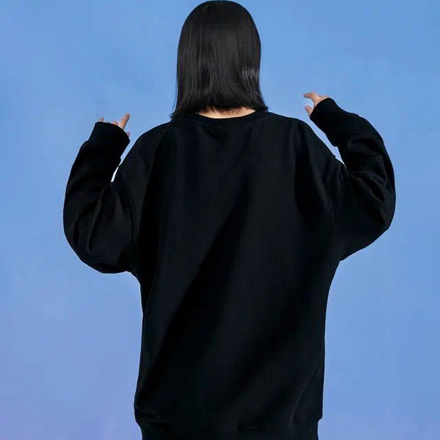 三体 丁仪台球系列 美式复古字母涂鸦印花基础百搭户外休闲宽松圆领套头长袖重磅卫衣 男女同款