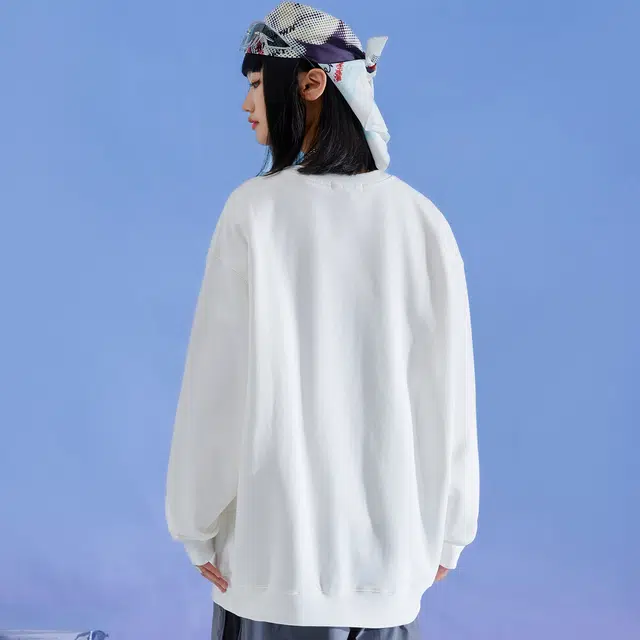 三体 文明水滴系列 休闲美式复古字母印花圆领套头卫衣 男女同款
