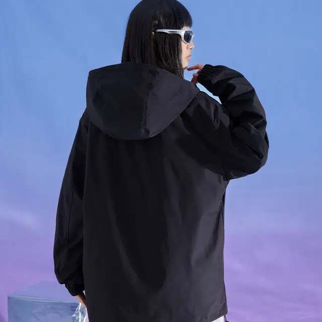 三体 休闲简约百搭防风连帽夹克外套 男女同款