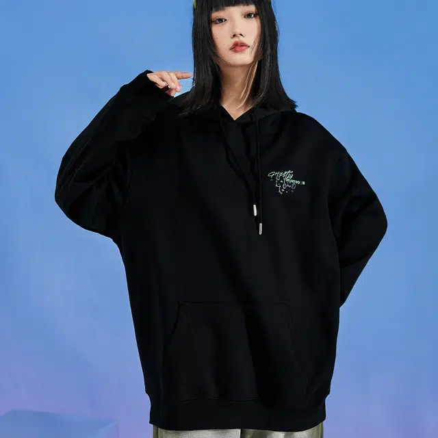 三体 宇宙闪烁幽灵倒计时系列 休闲百搭基础连帽套头宽松重磅长袖卫衣 男女同款