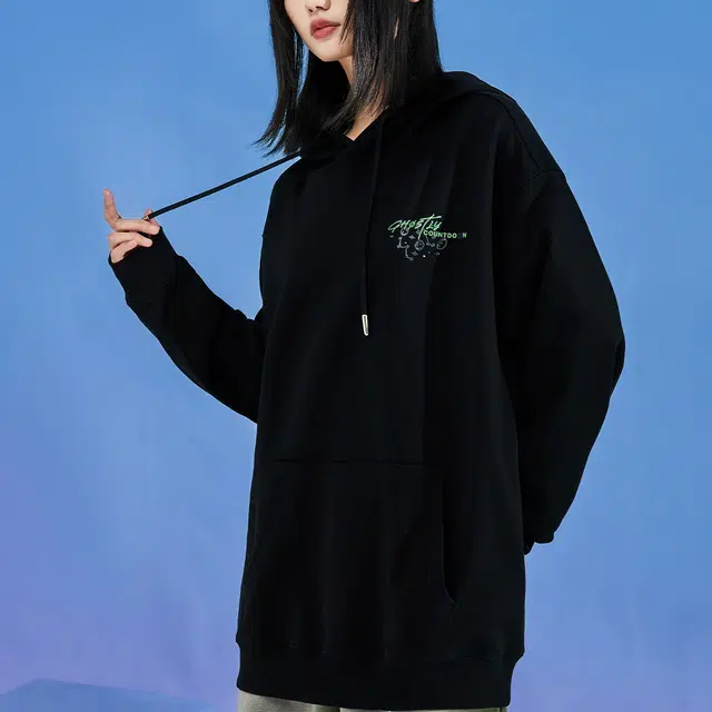 三体 宇宙闪烁幽灵倒计时系列 休闲百搭基础连帽套头宽松重磅长袖卫衣 男女同款