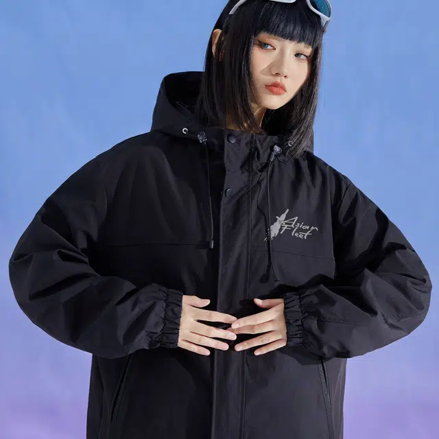 三体 休闲简约百搭防风连帽夹克外套 男女同款