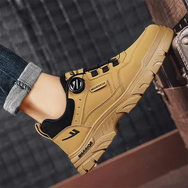 Warrior Martin Boots Mid Heel Tan