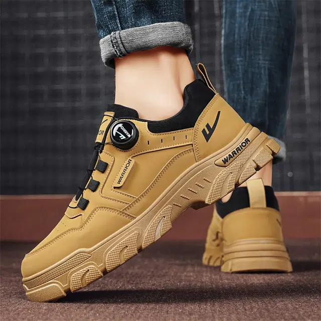 Warrior Martin Boots Mid Heel Tan