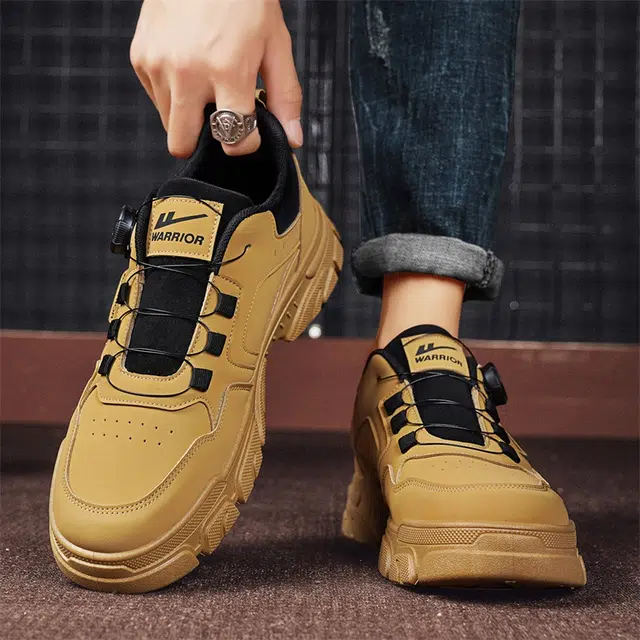 Warrior Martin Boots Mid Heel Tan