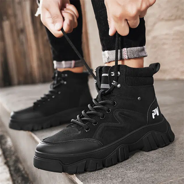 皮革 简约个性时尚经典百搭潮流 短筒 马丁靴 男款