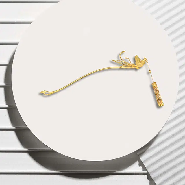 晶莱欧 凤凰 新中式复古国潮轻奢高级感 森系小众设计 精致 甜美大方招财纳福 发簪 女款