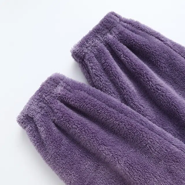 芬腾 法兰绒睡裤女冬季加绒加厚绒居家长裤大码家居裤外穿保暖裤 女款