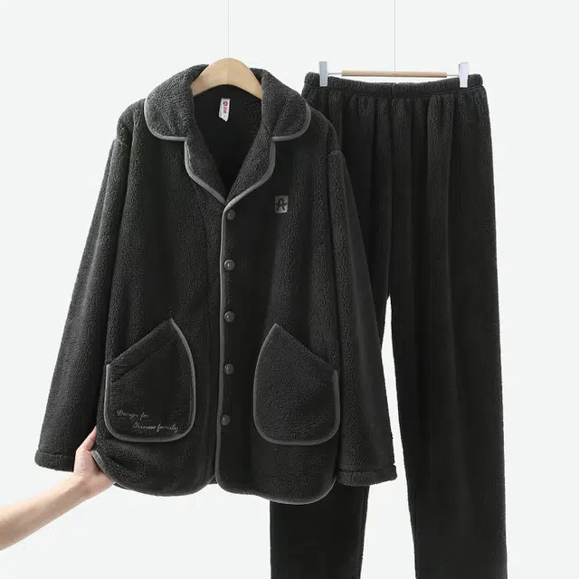 芬腾 加厚保暖舒适透气睡衣套装 男款