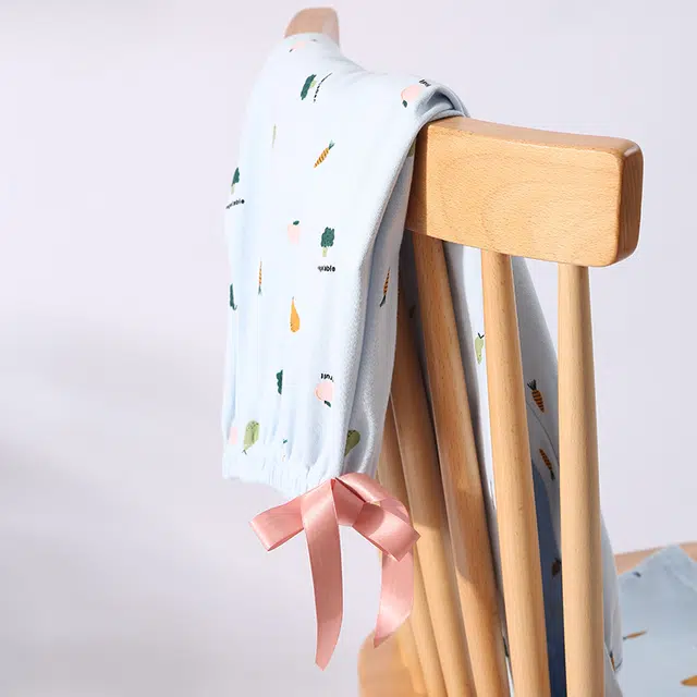 芬腾 休闲宽松舒适满印松紧腰睡裤 女款 兰色