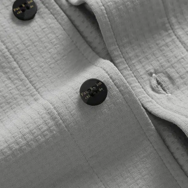 芬腾 薄款短袖开衫休闲大码透气家居服睡衣套装 男款