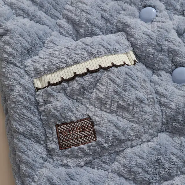 儿童款 芬腾 女童三层加厚夹棉珊瑚绒秋冬季加绒抗静电女孩家居服睡衣套装