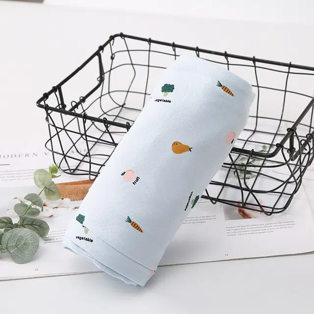 芬腾 休闲宽松舒适满印松紧腰睡裤 女款 兰色