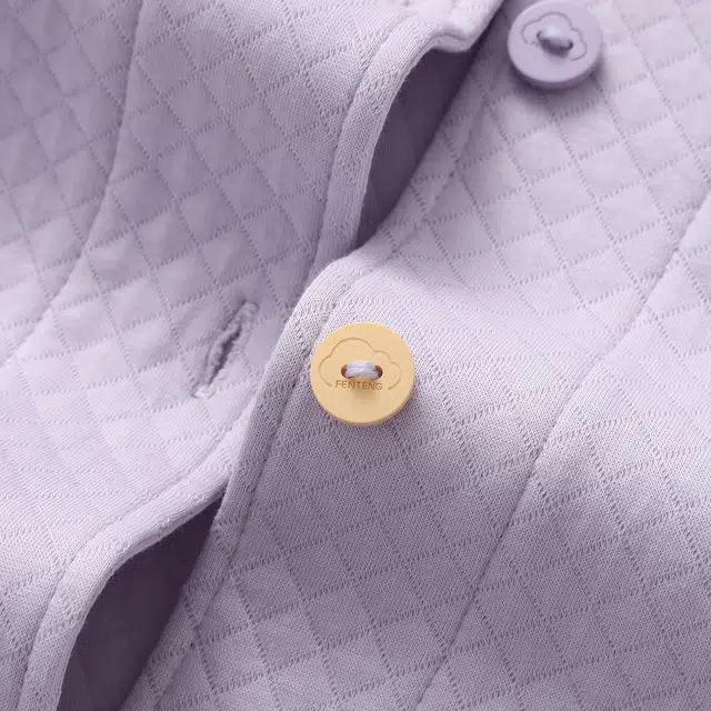 芬腾 空气棉夹层针织薄夹棉春秋款女大学生长袖长裤家居服睡衣套装 女款