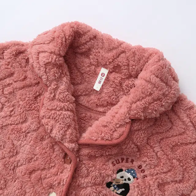 芬腾 情侣珊瑚绒女士加绒加厚保暖长袖长裤法兰绒家居服睡衣套装 女款
