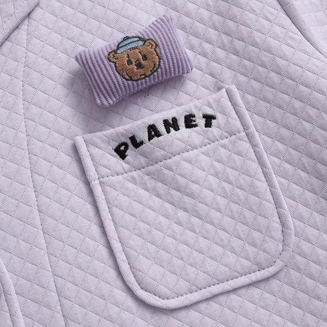 芬腾 空气棉夹层针织薄夹棉春秋款女大学生长袖长裤家居服睡衣套装 女款