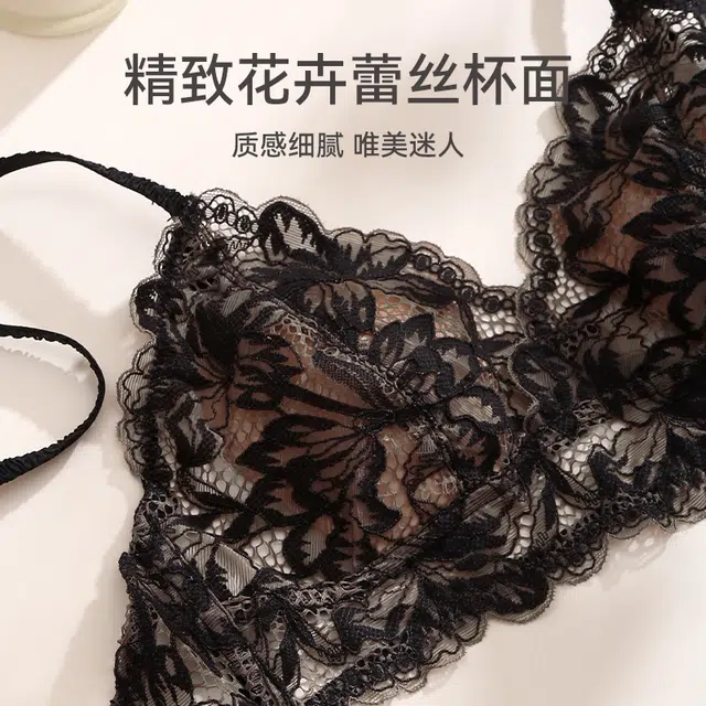 芬腾 上托防下垂性感美背蕾丝薄款透气舒适无钢圈文胸 女款
