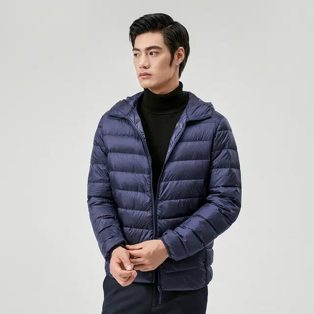 恒源祥 连帽轻薄时尚轻便羽绒服 男款
