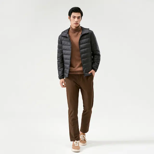 恒源祥 连帽轻薄时尚轻便羽绒服 男款