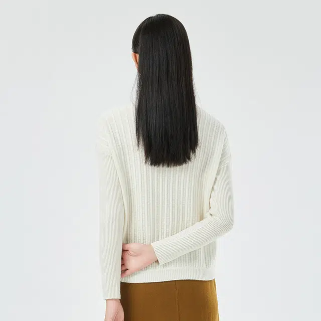 恒源祥 纯色高领休闲打底套头针织羊绒衫 女款