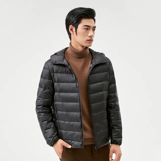 恒源祥 连帽轻薄时尚轻便羽绒服 男款