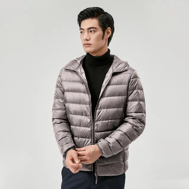 恒源祥 连帽轻薄时尚轻便羽绒服 男款