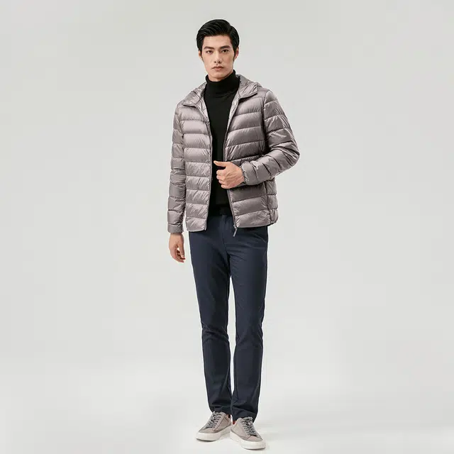 恒源祥 连帽轻薄时尚轻便羽绒服 男款