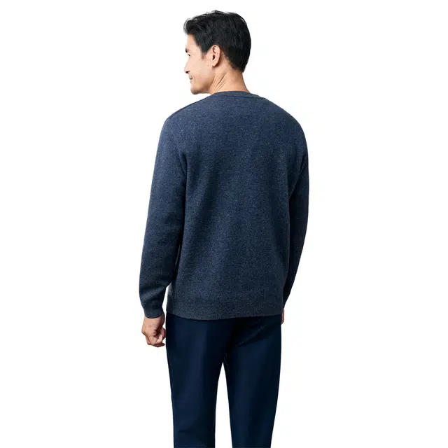 Hengyuanxiang Siping Jacquard Wool Cardigan