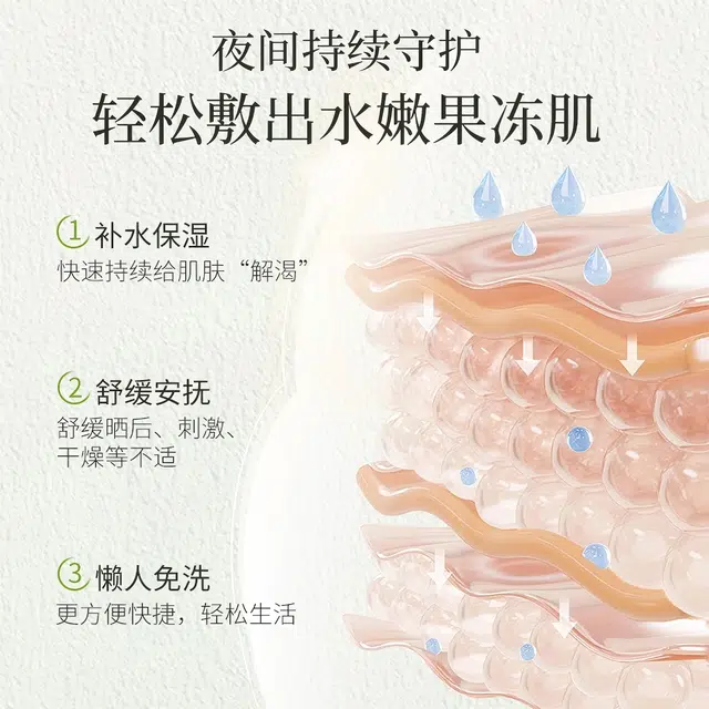 瑷露德玛睡眠面膜 保湿舒缓 免洗 中性肤质多种肤质油性肤质混合型肤质