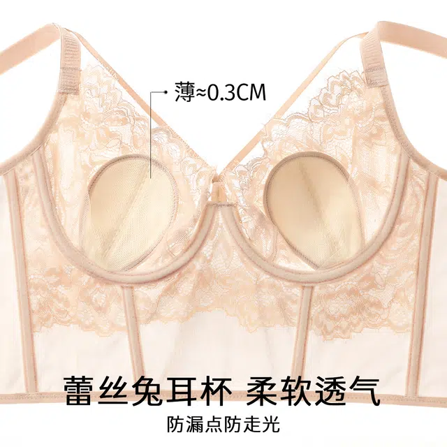 润微 红酒杯系列 蕾丝美背简约性感商务通勤休闲文胸 女款