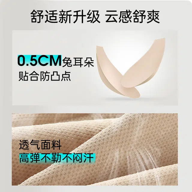 润微 隐形粉底液内衣提拉防下垂收副乳大胸显小无痕女薄款文胸 女款