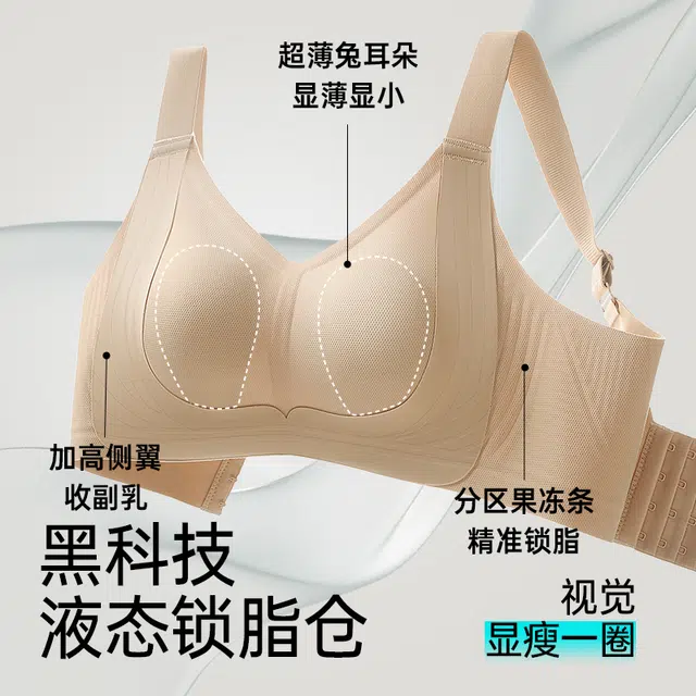 润微 隐形粉底液内衣提拉防下垂收副乳大胸显小无痕女薄款文胸 女款
