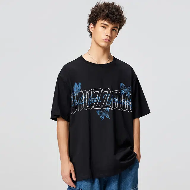 Huzzah Letter Print T-Shirt