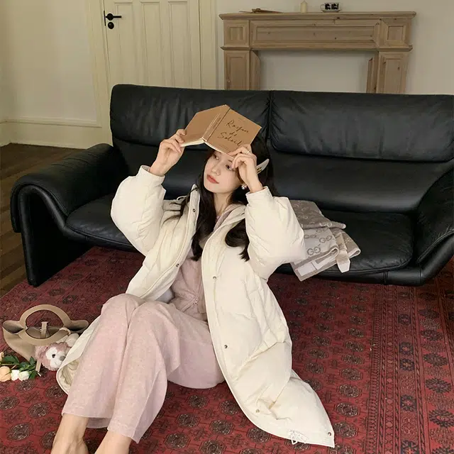 花栗鼠小姐 休闲软妹慵懒风连帽卫衣 女款