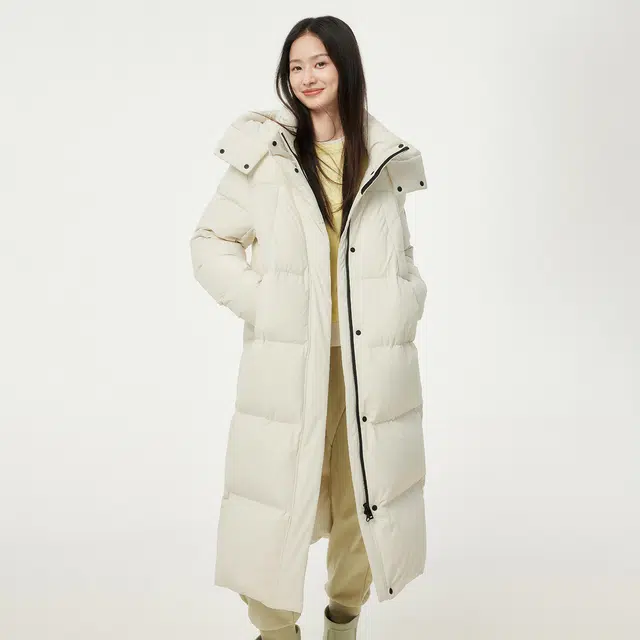 坦博尔 简约长款拉链直筒羽绒服 女款