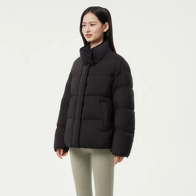 坦博尔 纯色立领长袖羽绒服 女款