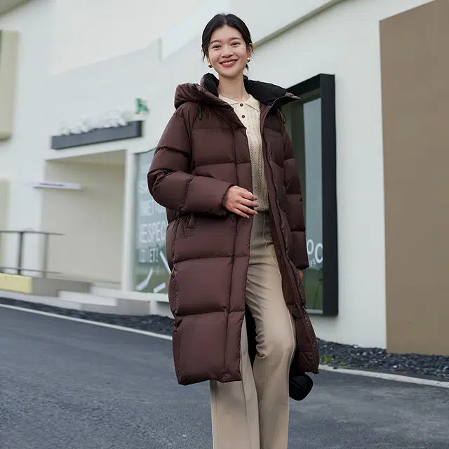 坦博尔 休闲纯色保暖羽绒服 女款