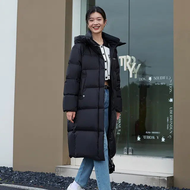 坦博尔 休闲纯色保暖羽绒服 女款