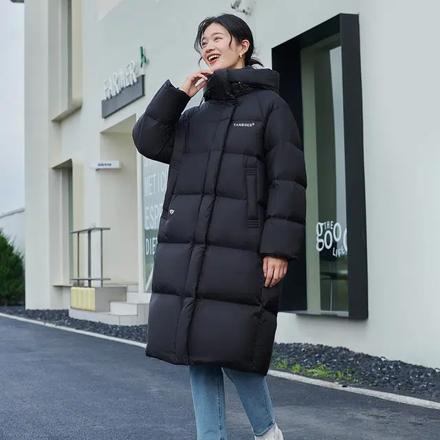 坦博尔 休闲纯色保暖羽绒服 女款