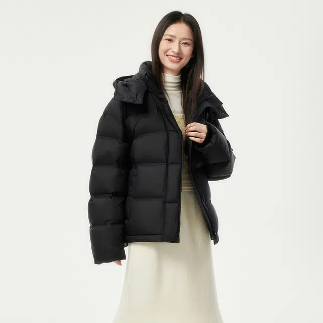 坦博尔 简约纯色保暖羽绒服 女款