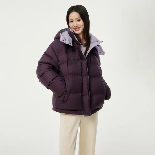 坦博尔 简约纯色保暖羽绒服 女款