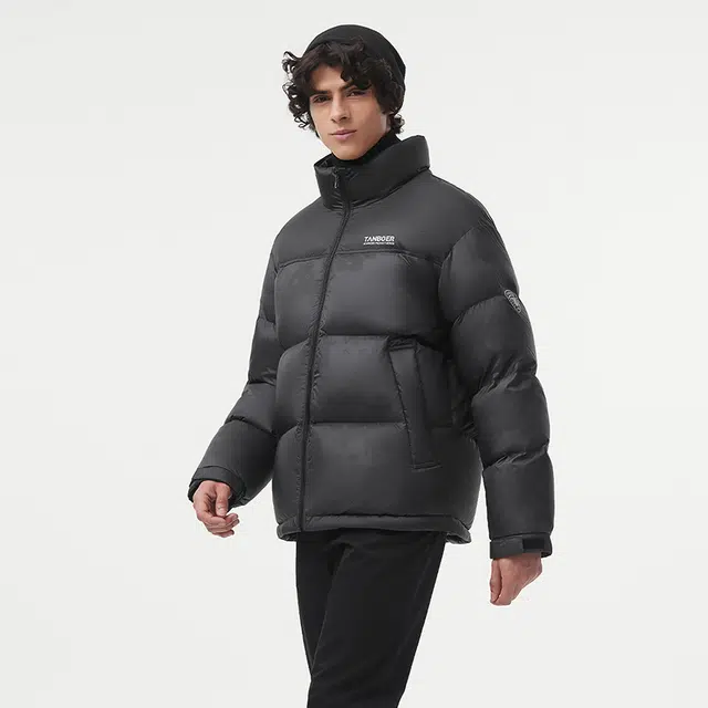 坦博尔 运动印花高充立领面包羽绒服 男女同款