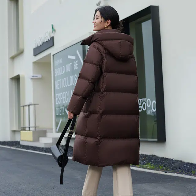 坦博尔 休闲纯色保暖羽绒服 女款