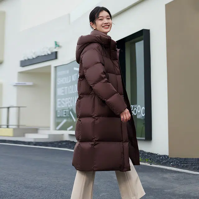 坦博尔 休闲纯色保暖羽绒服 女款