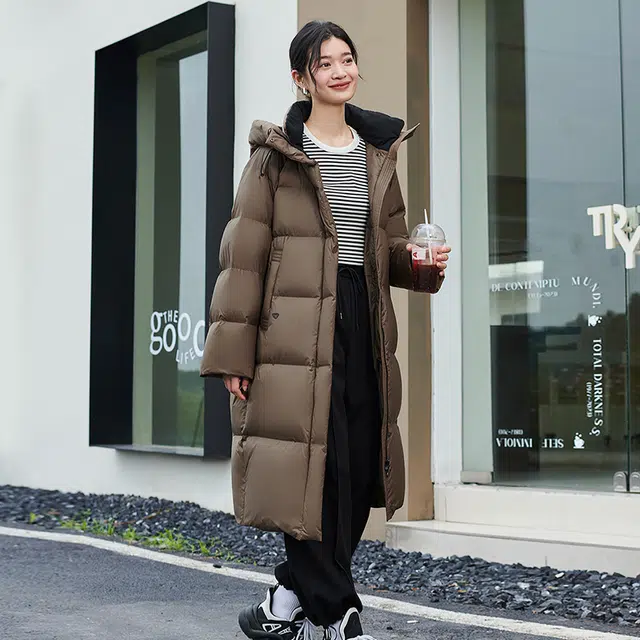 坦博尔 休闲纯色保暖羽绒服 女款