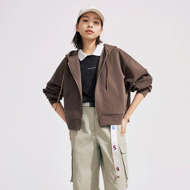 坦博尔 连帽拉链长袖卫衣 女款