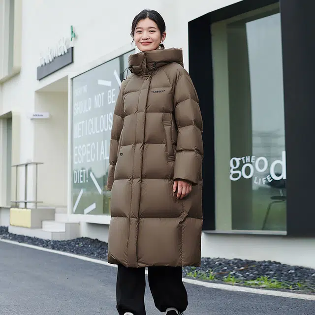 坦博尔 休闲纯色保暖羽绒服 女款
