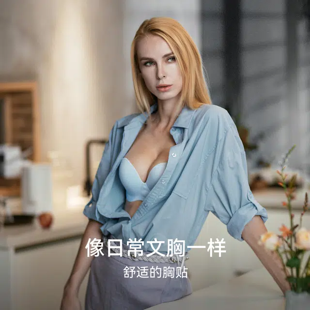 芬斯狄娜 纯色无肩带隐形聚拢露背美背充气内衣文胸 女款